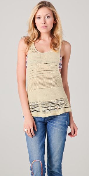 Textile Elizabeth And James Catalina Top in Beige (chalk) - Lyst
