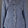 Theyskens' Theory Jezi Collarless Jacket in Blue - Lyst