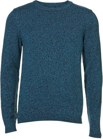  Teal Twisted Yarn Jumper 