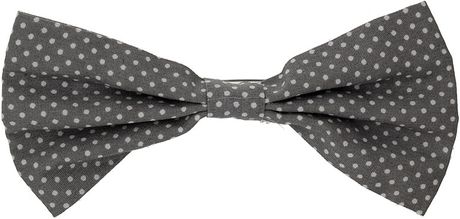 Topman Polka Dot Bow Tie in Gray for Men (grey) - Lyst