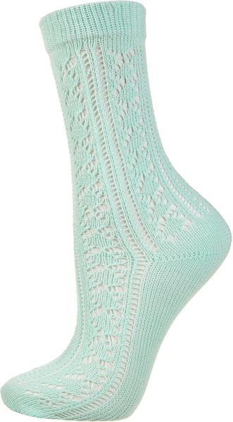 Topshop Pastel Pelerine Ankle Socks in Blue (green) - Lyst