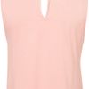 Topshop Pleated Scallop Crop Shell Top in Pink (rose) - Lyst