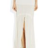Vera Wang Drawstring Silkchiffon Maxi Skirt in White - Lyst