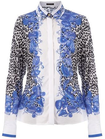 Versace Printed Blouse - Lyst