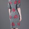 Yves Saint Laurent Print Dress in Gray (grey) - Lyst