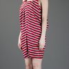 Yves Saint Laurent Striped Dress in Red - Lyst