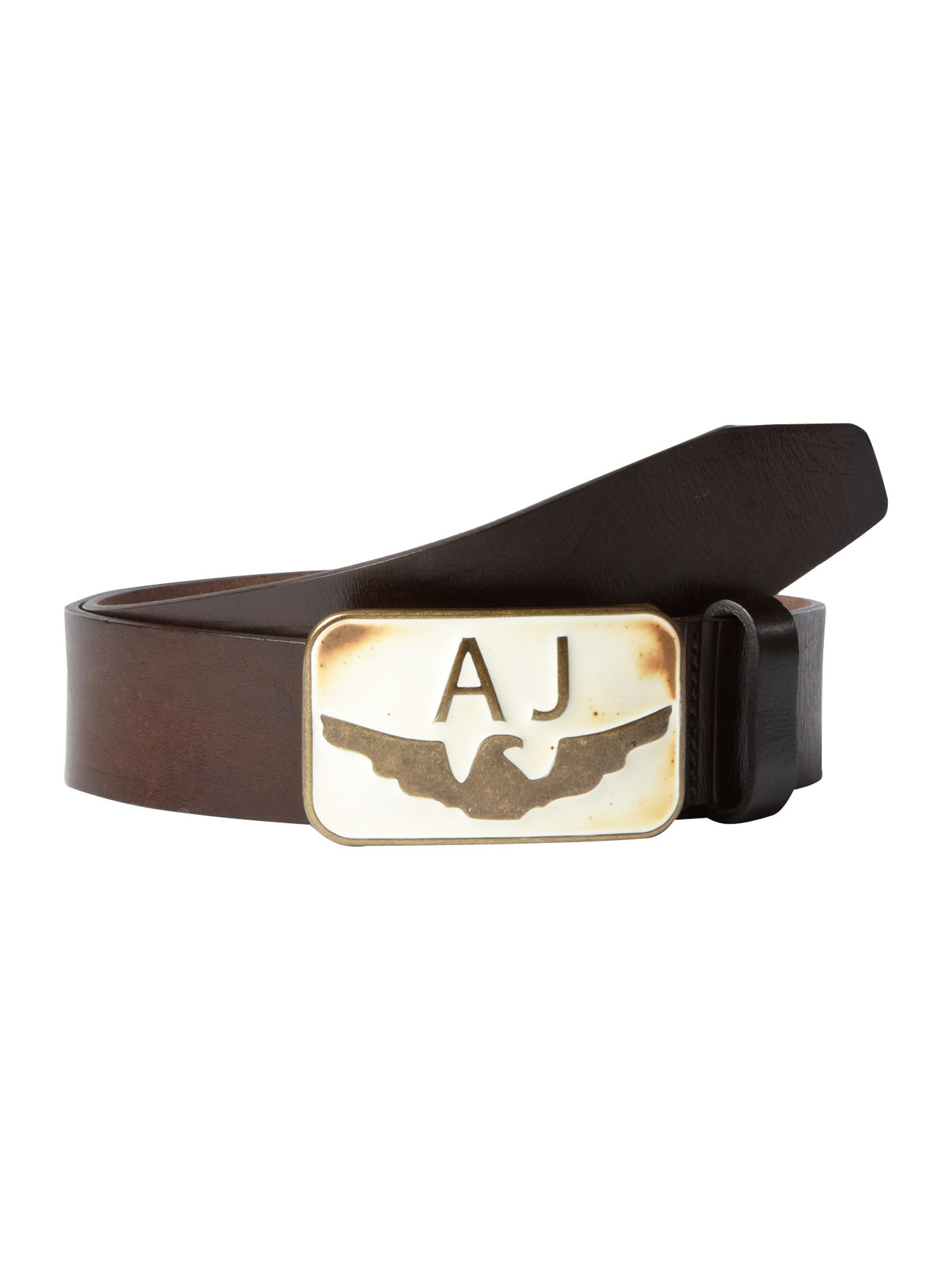 Armani Jeans Leather Belt with Eagle Buckle in Brown for Men (chocolate) | Lyst