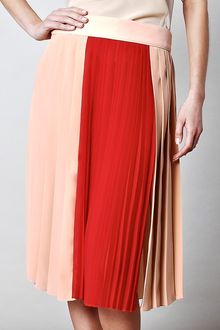 Chloé Pleated Silk Chiffon Skirt - Lyst