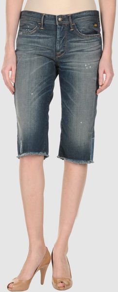 Coast,weber & Ahaus Denim Bermudas - Lyst