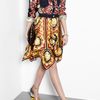 D&g Scarf Print Full Skirt in Red - Lyst