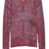 Edun Wrinkle Print Mesh Cardigan in Purple (white) - Lyst