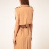 Ganni Ganni Sleeveless Trench Coat in Brown (beige) - Lyst