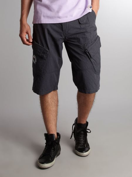 navy blue striped shorts