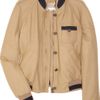 See By Chloé Varsity Style Wool Blend Felt Jacket in Brown (taupe) - Lyst