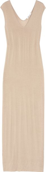 T By Alexander Wang Jersey Maxi Dress in Beige (taupe) - Lyst