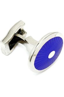 Tm Lewin Blue Radiating Oval Enamel Cufflinks - Lyst