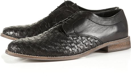 Topman Spartan Weave Gibson Shoes in Black for Men - Lyst