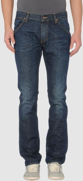 Wrangler Denim Trousers in Blue for Men - Lyst