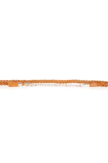 Almost Famous Plaited Skinny Tassel Belt - Lyst