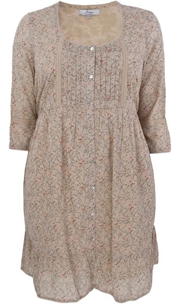  Printed Lace Back Tunic 