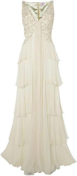 Anoushka G Loretta Dress in Beige (oyster) - Lyst