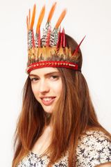Asos Asos Feather Crown Headband