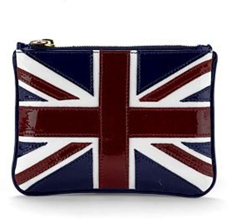 Aspinal Brit Mini Flat Cosmetic Pouch in Multicolor (union jack) - Lyst