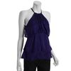 Bcbgmaxazria  Jacquard Silk Blend Tie Neck Blouse in Blue - Lyst
