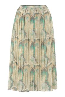 Biba Feather Printed Pleated Midi Skirt - Lyst