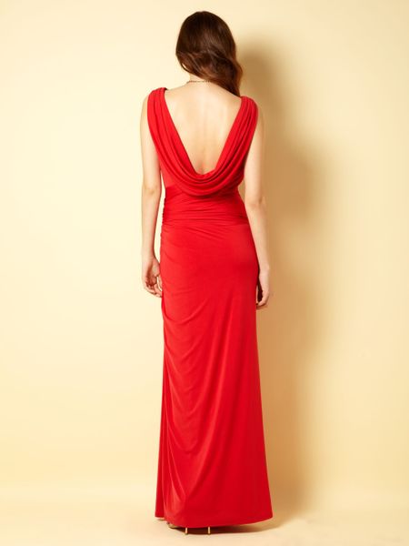 Biba Cowl Back Maxi Dress In Red Lyst