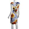 Calvin Klein Sketch Print Stretch Jersey Gathered Front Dress in Blue - Lyst