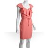Calvin Klein Crepe Tie Waist Ruffle Front Dress in Pink - Lyst