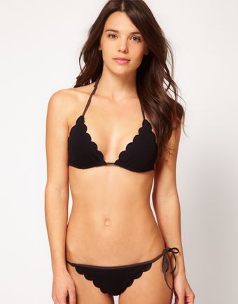 Chloé Chloe Scallop Edge Triangle Bikini - Lyst