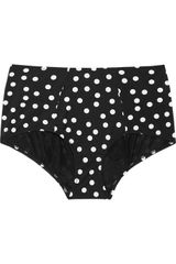 Dolce & Gabbana Polkadot Print Highwaisted Bikini Briefs