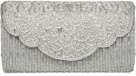 silver dune clutch bag