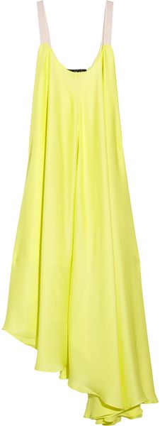  Otto Asymmetric Satin Trapeze Dress 