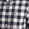 Fred Perry Long Sleeve Linen Gingham Shirt in Blue for Men (navy) - Lyst
