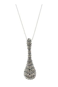 Gemini Black Drop Pendant with Swarovski Crystals - Lyst