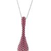 Gemini Fuchsia Drop Pendant with Swarovski Crystals in Pink (fuchsia) - Lyst