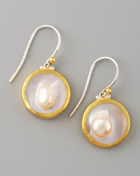 Gurhan Island Pearl Earrings in Gold (pearl) - Lyst
