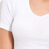 Hanro Seamless Cotton Tee in White - Lyst