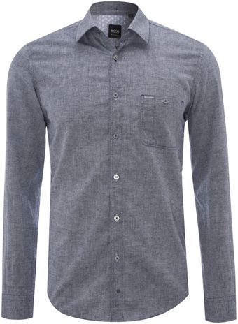 Hugo Boss Dark Chambray Shirt - Lyst