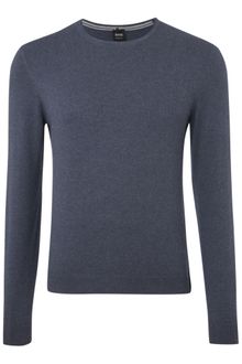 Hugo Boss Cotton Knit Crew Neck - Lyst