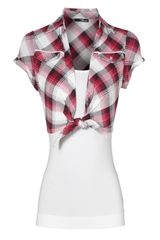 Jane Norman Check 2 in 1 Shirt