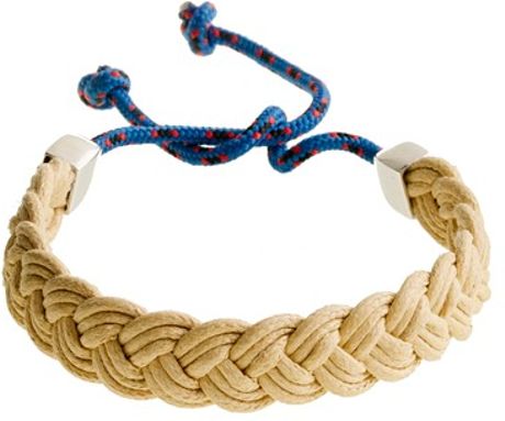 J.crew Miansai® Nantucket Silver Bracelet in Beige for Men (natural blue rope) - Lyst