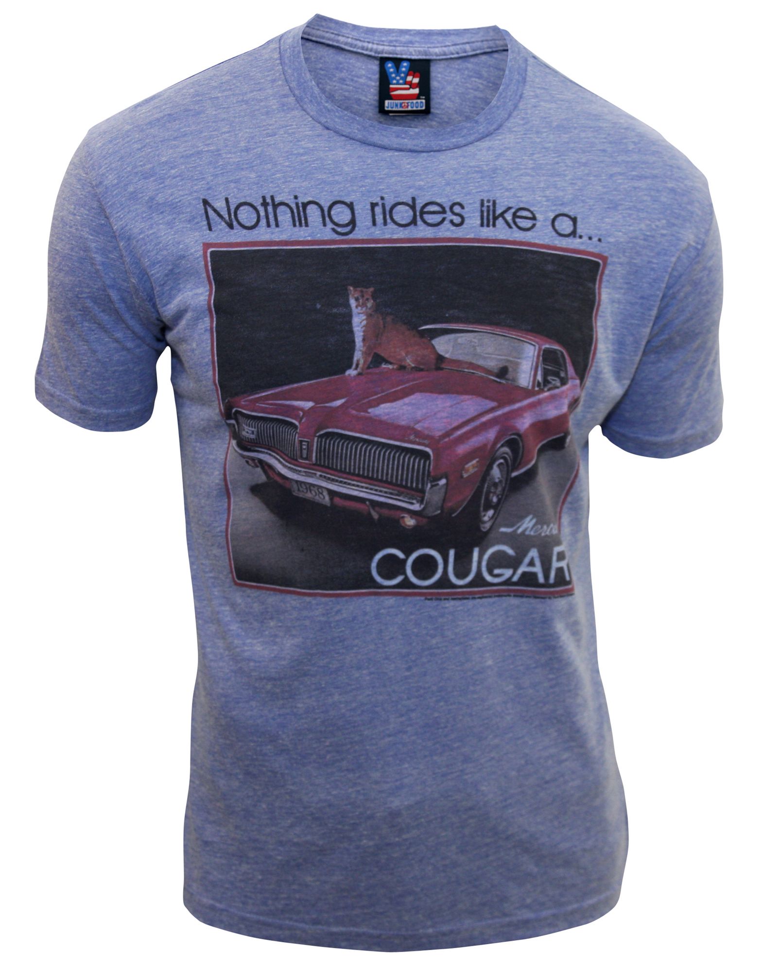 Junk Food Nothing Rides Like A Cougar Tshirt In Blue For Men Liberty