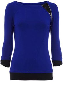 Karen Millen Colourblock Fitted Tee - Lyst