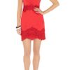 Karen Millen Heavy Cotton Lace Collection Dress in Red (coral) - Lyst