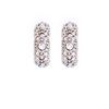 Karen Millen Karen Millen 3 Stone Encrusted Earring in Silver - Lyst