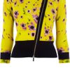 Karen Millen Yellow Floral Biker Knit in Yellow - Lyst